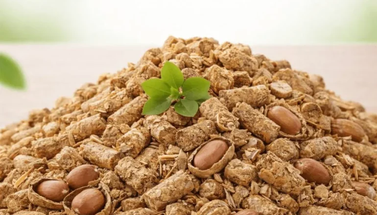 Groundnut shell biomass pellets