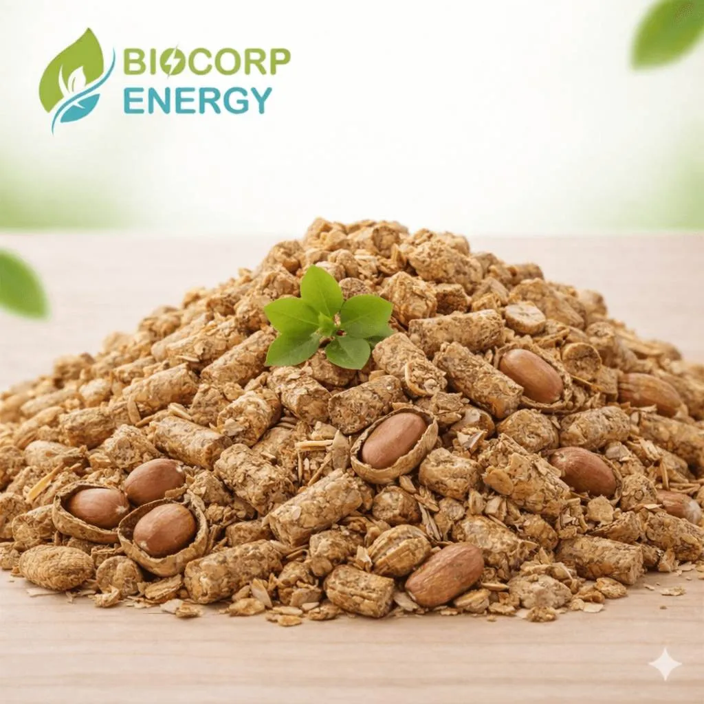 Groundnut shell biomass pellets