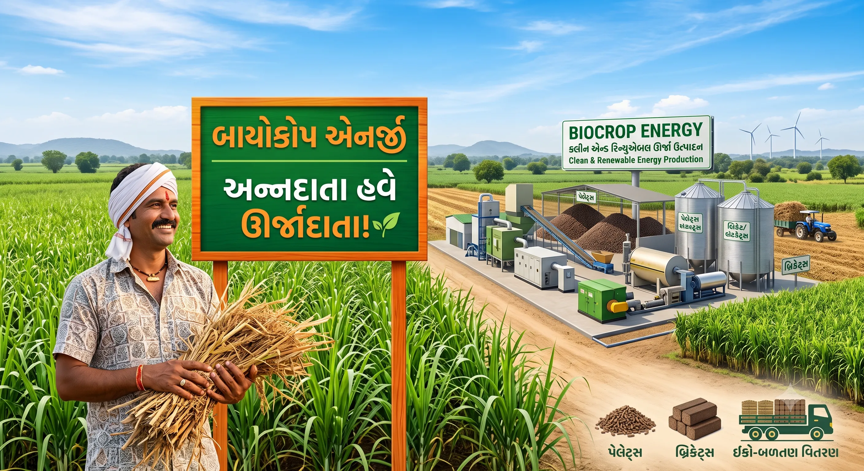 Biocrop Energy: કૃષિ કચરામાંથી સ્વચ્છ ઊર્જા અને ખેડૂતોની સમૃદ્ધિ તરફનું ક્રાંતિકારી કદમ